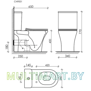 Унитаз Ceramica Nova Fortuna CN9001 картинка 8